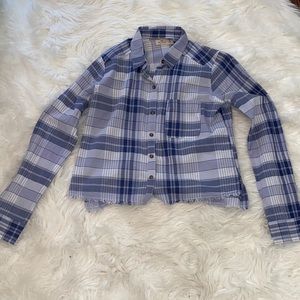 Blue Hollister Flannel in Size X-small
